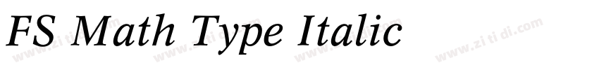FS Math Type Italic字体转换